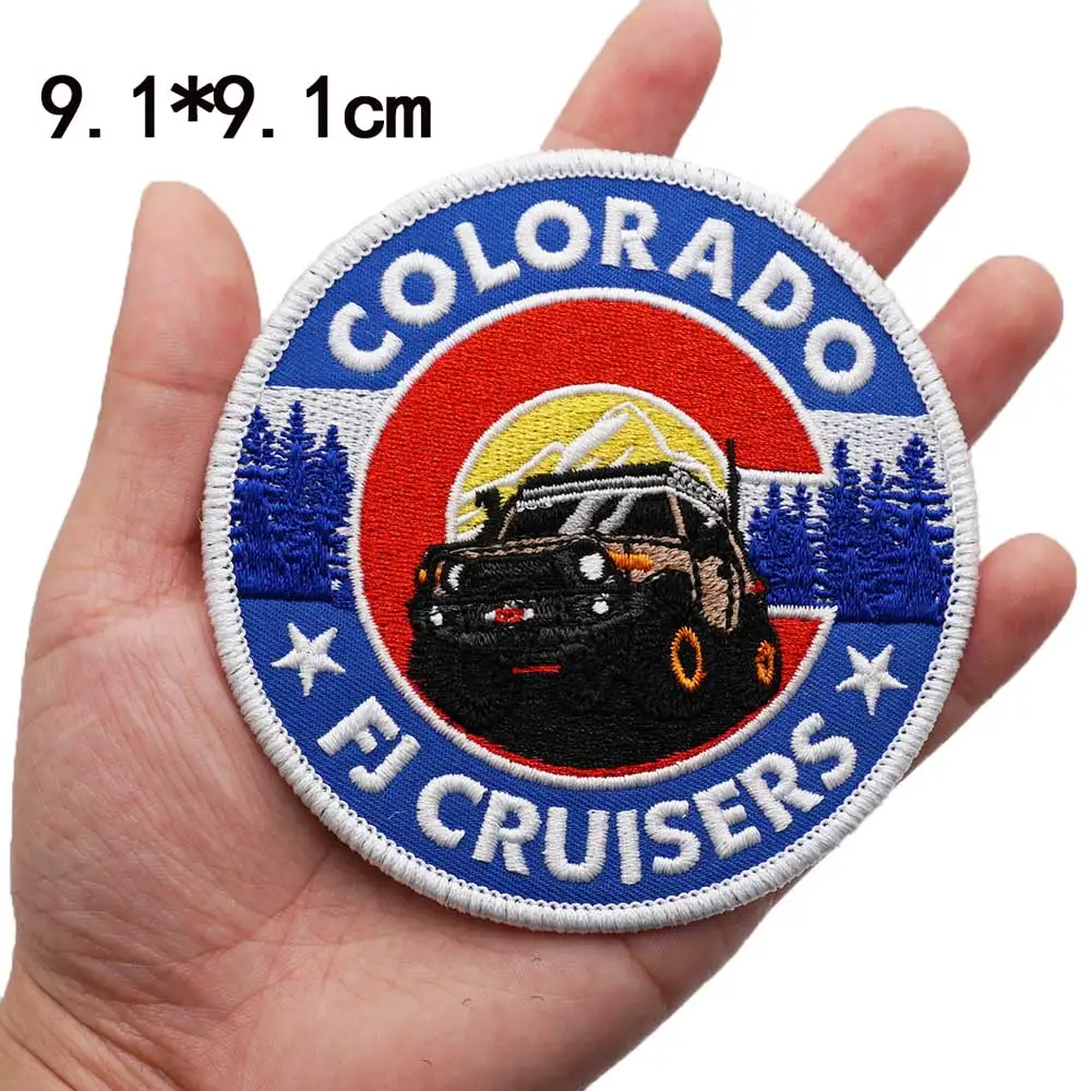 Parches COLORADO FJ CRUISERS, insignia bordada para vehículo todoterreno con respaldo de gancho, chaleco de cuero, accesorios de decoración, apliques - imagen 5