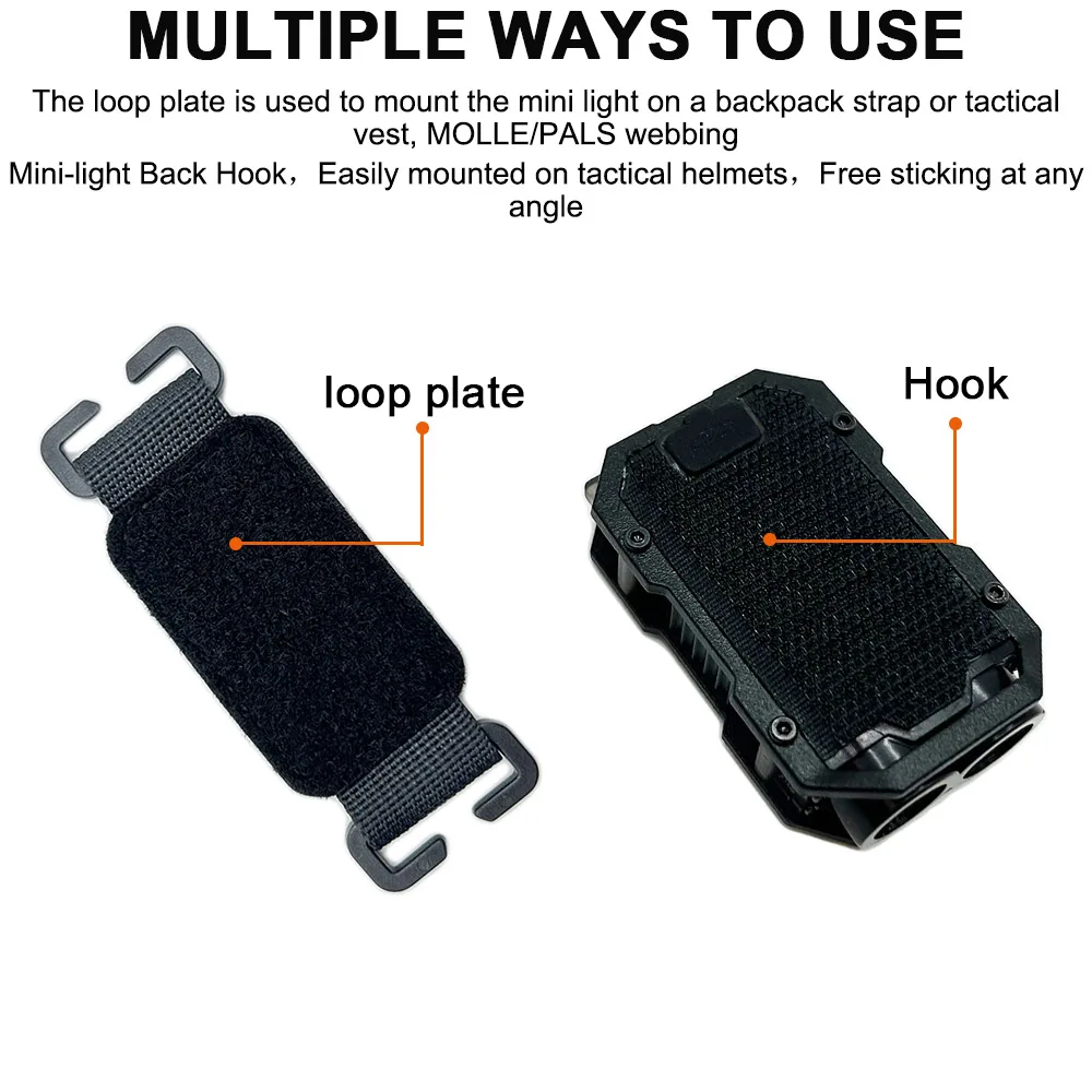 Linterna táctica portátil EDC, herramienta Mini luz LED para exteriores, luz de señal de seguridad de supervivencia para mochila, correa, chaleco Molle, casco - imagen 5