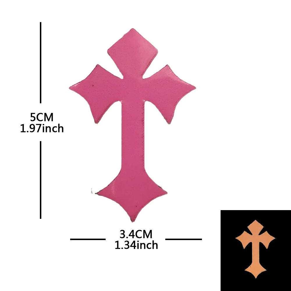 Ejercicio al aire libre insignias de identificación nocturna cortadas con láser y insignias luminosas de Velcro para perros servicio parches para perros cruz reflectante - imagen 4