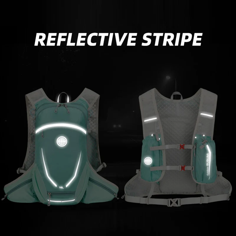 Bolsa para deportes al aire libre de 16L, bolsas de agua hidratantes ultraligeras, chaleco para correr, mochila, montañismo, senderismo, bicicleta, paquete de almacenamiento para montar - imagen 4