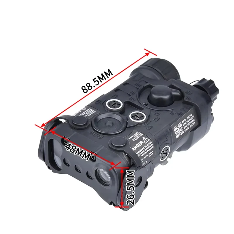 Caja de batería táctica Airsoft para caza NGAL L3 PEQ15 M300A M600C, linterna estroboscópica, ajuste de brillo, ajuste cero táctico - imagen 4