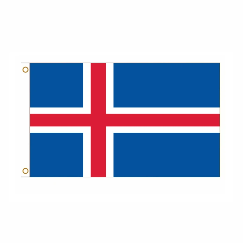 5 unids/lote bandera nacional de Islandia 90x150cm bandera de Islandia bandera nacional de la República de Islandia al por mayor - imagen 2