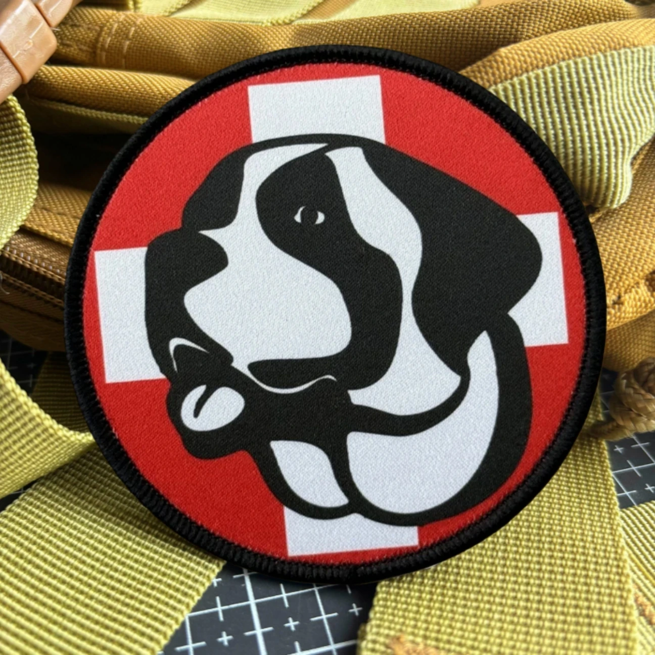 Parche táctico de moral perro K-9 rescate con velcro - imagen 5