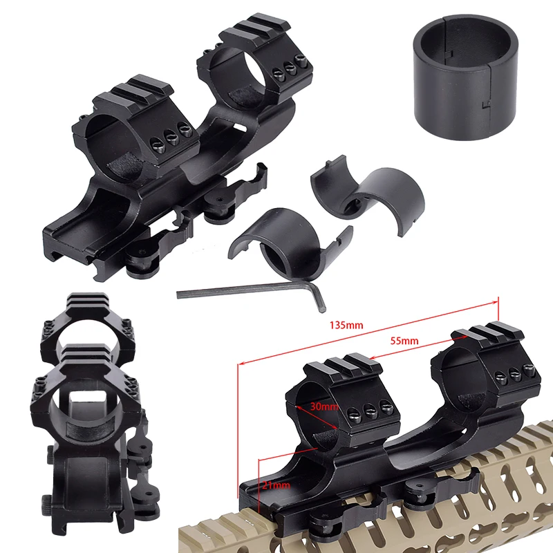 Soporte táctico GEISSELE AR15 voladizo para mira telescópica Airsoft para anillos de 25,4mm 30mm Base de perfil riel de 20mm 1,54 1,93 montaje 34mm - imagen 2