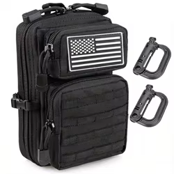 Bolsa táctica MOLLE con cremallera IFAK EDC riñonera pequeña