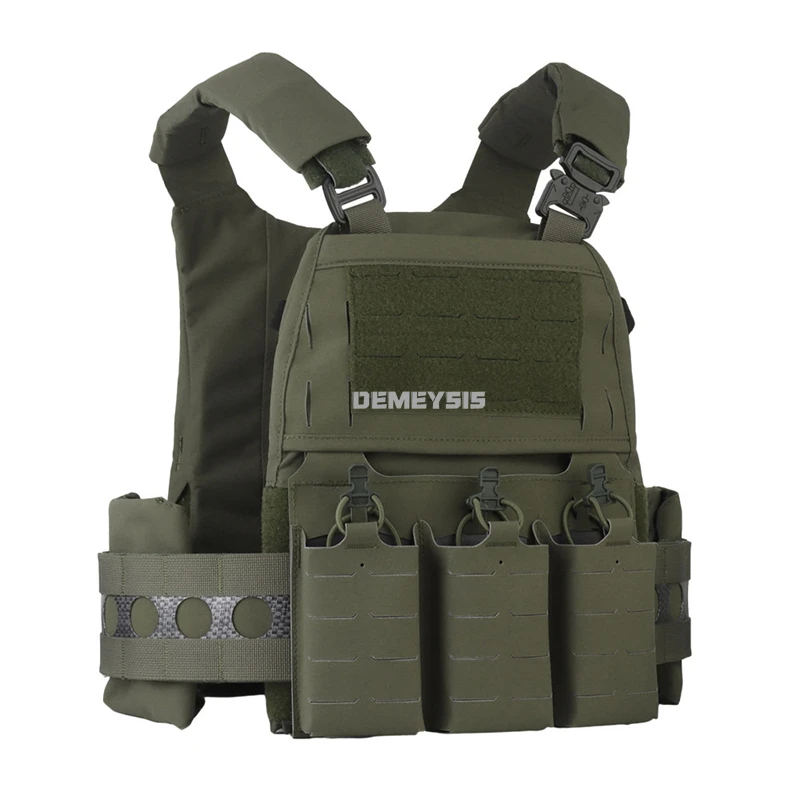 Chaleco táctico de Paintball de liberación rápida, chaleco de caza para tiro al aire libre, armadura corporal, sistemas MOLLE portátiles, bolsa Triple para revistas - imagen 2