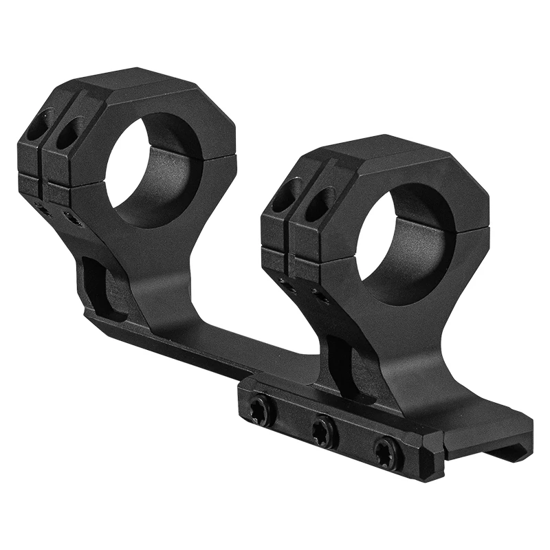 FIRE WOLF-Anillo de montaje para mira de aleación de aluminio 7075, accesorios de caza Airsoft de 25,4mm, doble abrazadera de Metal, se adapta a riel de cola de milano de 20mm - imagen 2