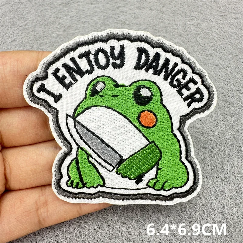 Parches bordados de dibujos animados para ropa, parches para planchar para ropa, pegatinas de rayas de dibujos animados Diy, parches de Anime, insignias con apliques - imagen 2