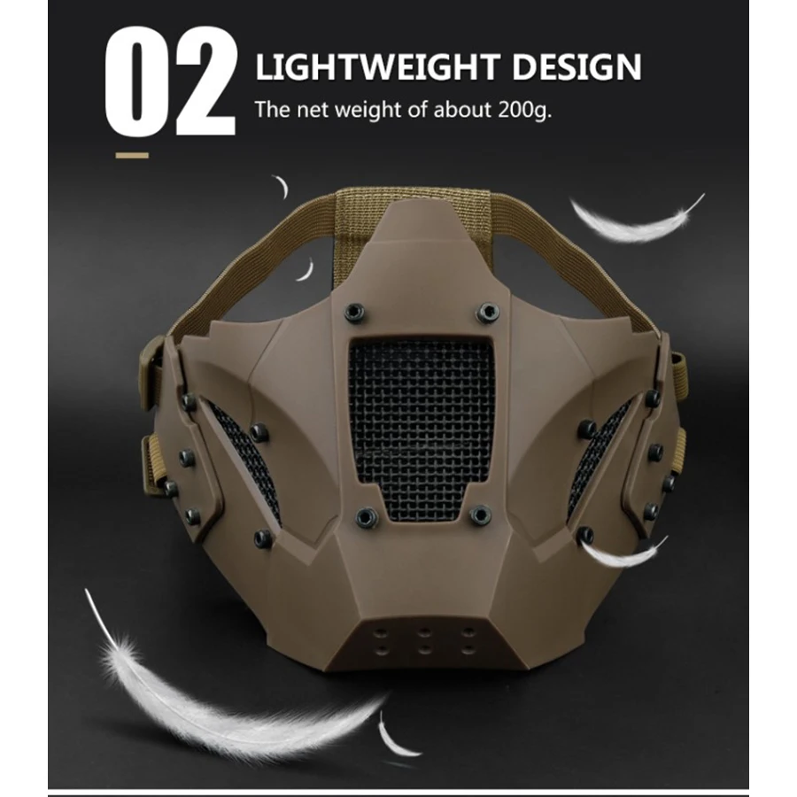 Máscara protectora (media cara) Módulo Máscara de protección táctica para caza al aire libre - imagen 4