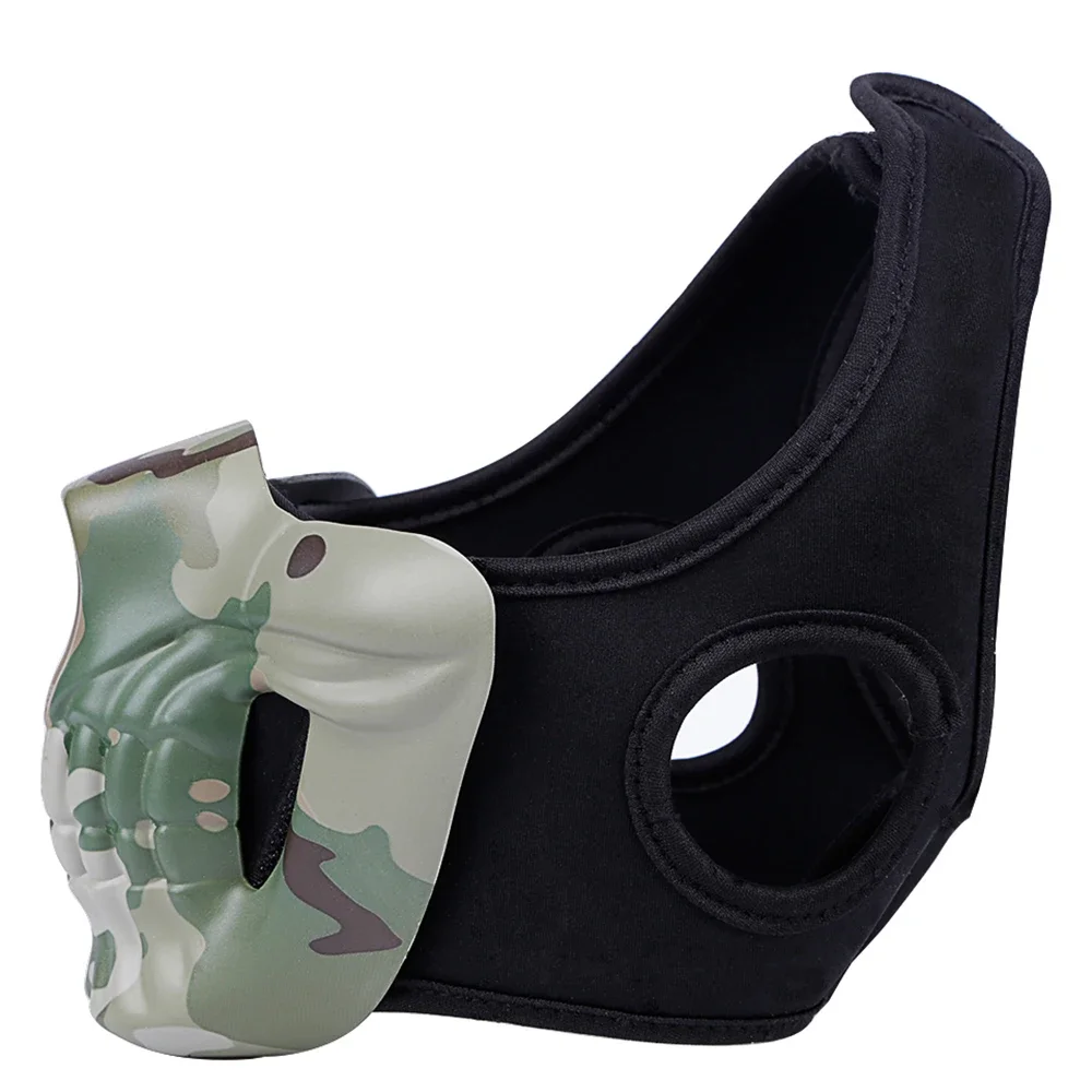 Máscara de media cara de calavera táctica para caza, Airsoft, Paintball, Outboor, Halloween, Cosplay, tiro CS, máscaras protectoras multiestilo - imagen 3