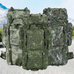 Mochila de senderismo de camuflaje para exteriores, bolsa táctica impermeable de montañismo, gran capacidad, rusa, AVA213, 100l