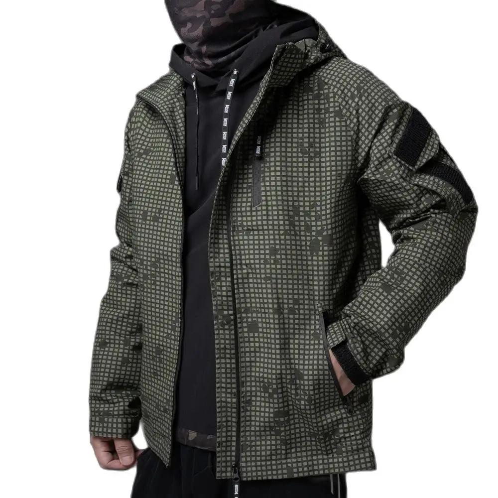 Chaqueta de manga larga con capucha de camuflaje nocturno para deportes al aire libre - imagen 5