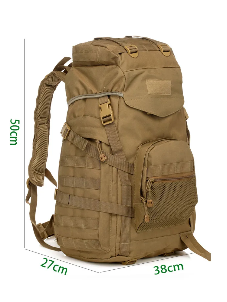 Bolsa para deportes al aire libre resistente al desgaste Oxford con cifrado 600D, mochila para acampar y montañismo, bolsa de caza de camuflaje impermeable de 60L - imagen 3