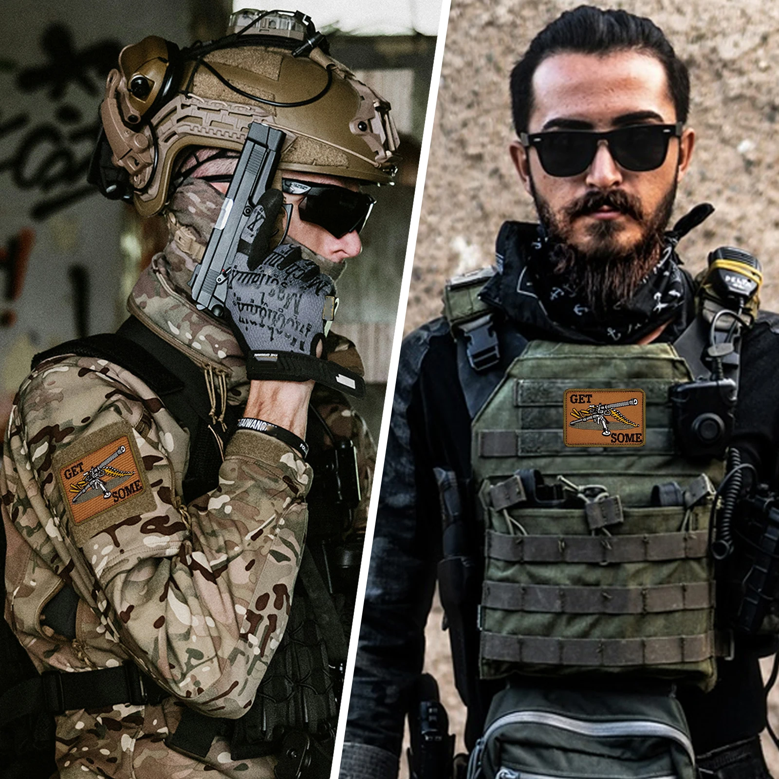 Obtenga algunos insignia bordada con cierre de gancho y bucle de velcros militares para mochila táctica Molle, chaqueta y gorras - imagen 5