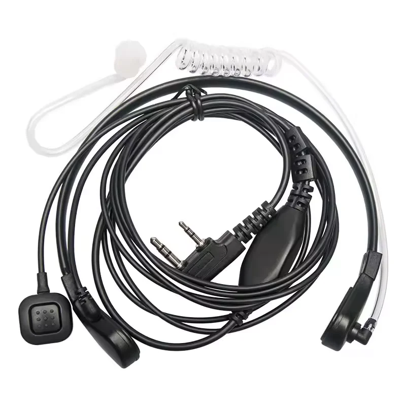ABBREE auriculares de garganta micrófono PTT auriculares con enchufe K para Baofeng BF-888S UV-5R Mini UV-32 5RH Quansheng UV-K5 Walkie Talkie - imagen 2
