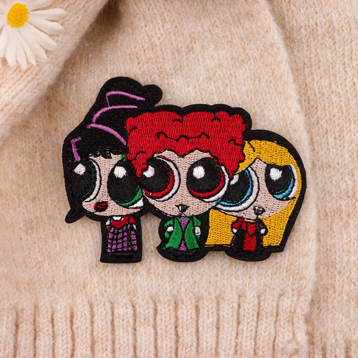 Parche bordado de bruja divertido, parches termoadhesivos de dibujos animados para planchar para ropa, insignias para coser DIY - imagen 5