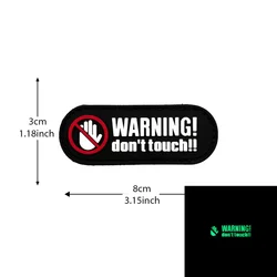 Parche táctico PVC No Tocar con velcro – Advertencia para equipo