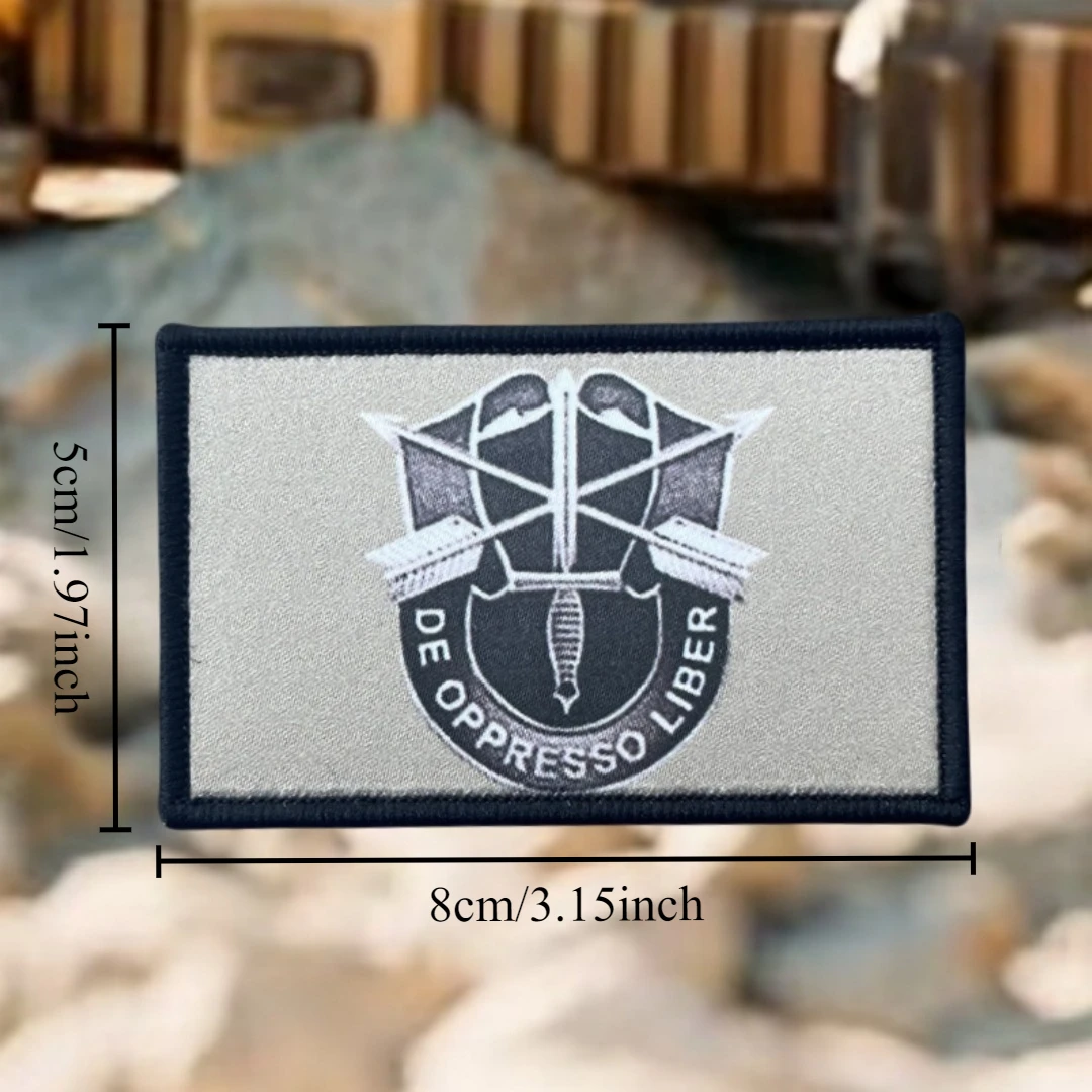 Parche De insignia De moral De Oppresso Liber, emblema táctico militar, escudo De fuerzas especiales, gancho impreso, pegatinas para mochila y ropa - imagen 2