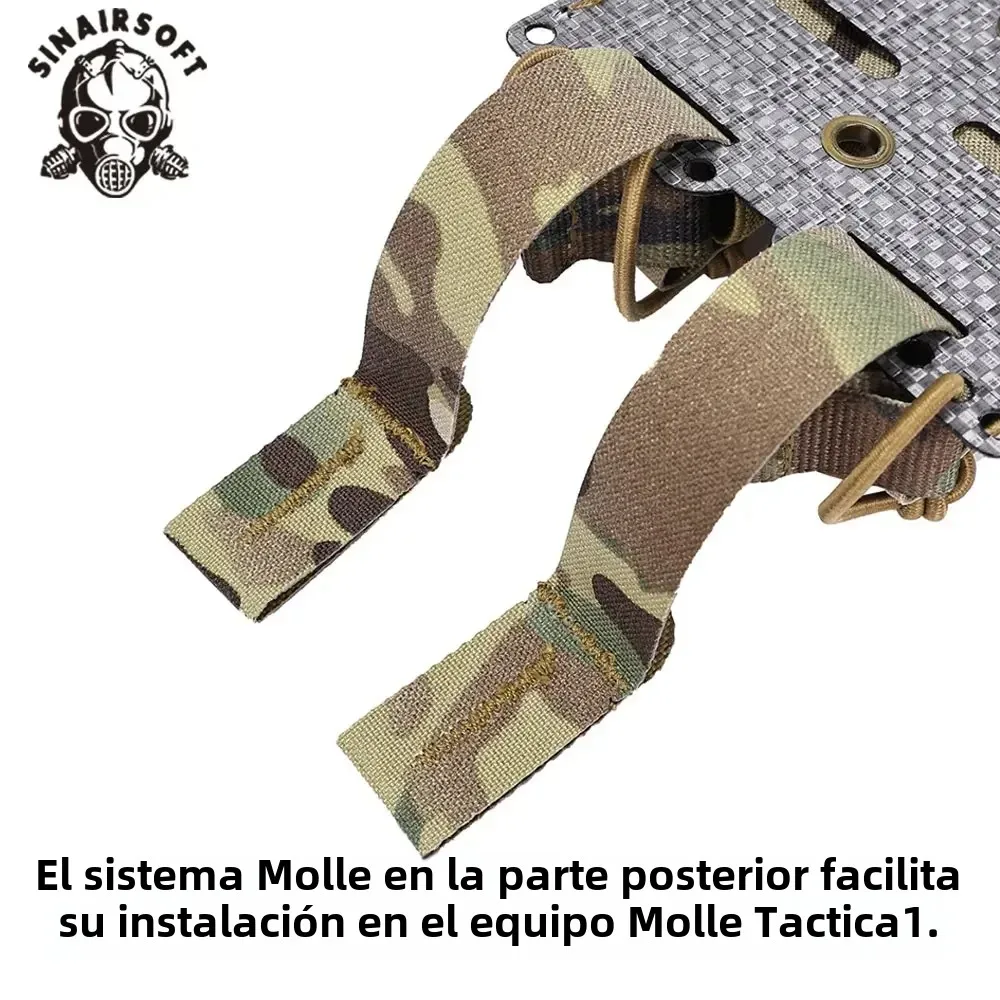 Bolsa Molle para revista táctica 2,0, asalto de caza al aire libre, pistola de 9mm, soporte doble Mag, equipo de tiro Airsoft portátil - imagen 5