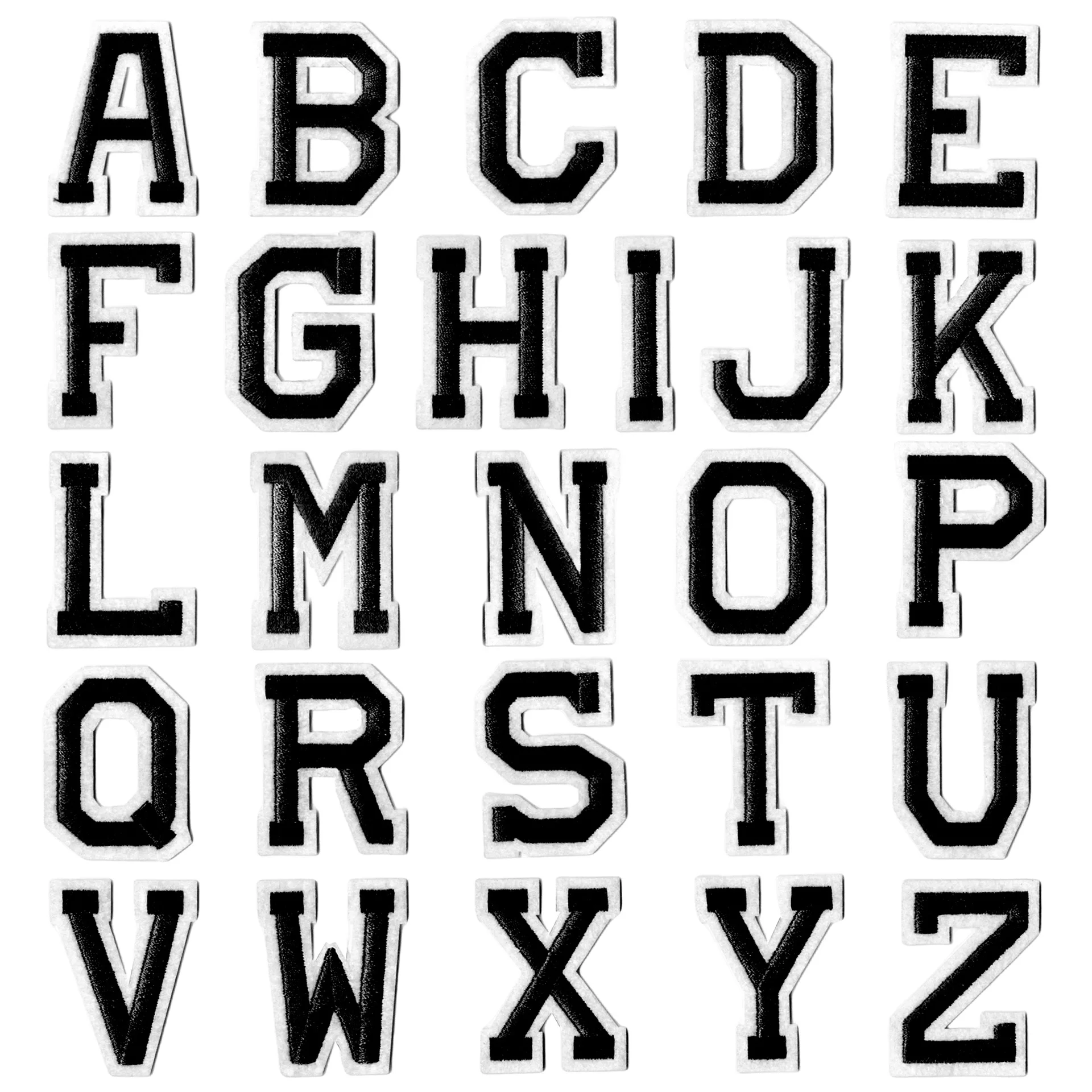 Nuevo 26 Uds A-Z parches bordados con letras en inglés sombreros zapatos bolsos uniforme bordado decorar parches para planchar DIY coser apliques - imagen 3