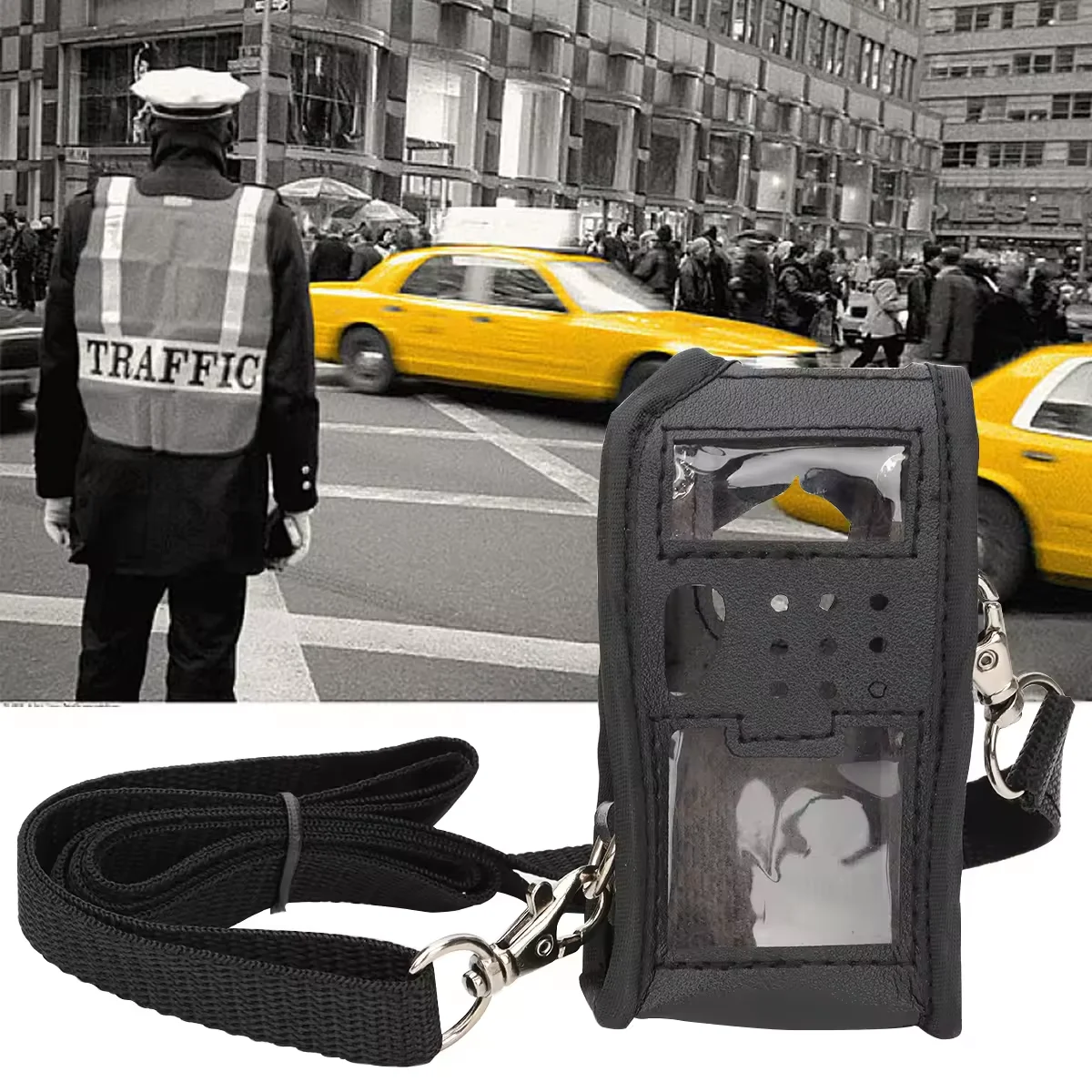 ABBREE-funda blanda serie UV-5R, accesorios, funda blanda de cuero, soporte de transporte, funda de Radio para Baofeng Walkie Talkie UV-5R/5RB - imagen 4