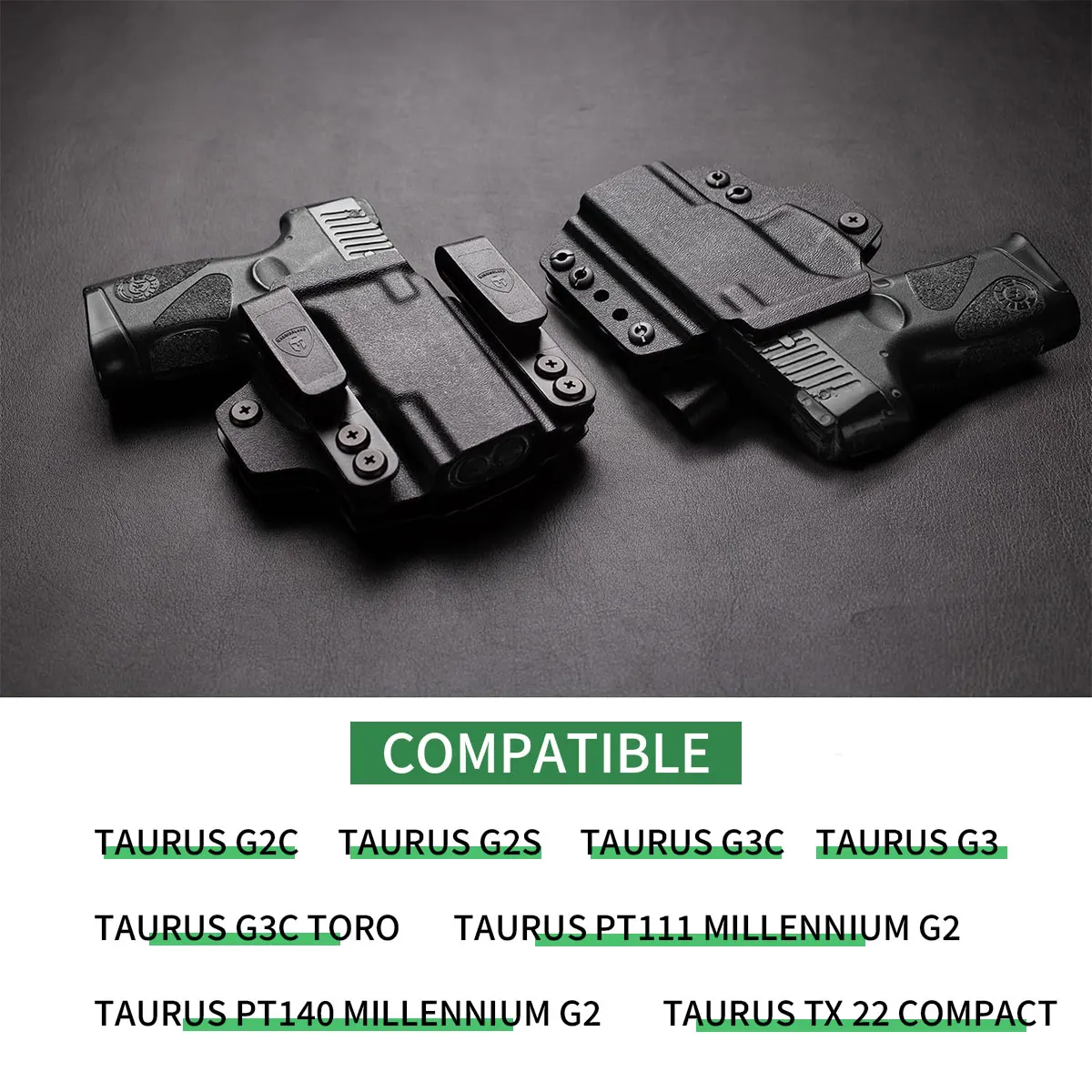 Para Taurus G2C G3C,PT111 Millennium G2/PT140,IWB,OWB, corte óptico de funda Convertible, mira de montaje, bloqueo de clic de sonido, mano derecha - imagen 3