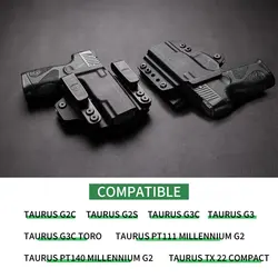 Funda táctica convertible IWB/OWB para Taurus G2C/PT111 derecha