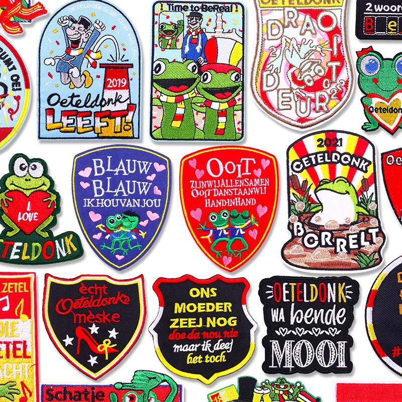 Parche de Carnaval de Países Bajos, uniforme, sombreros vaqueros bordados DIY, parche con emblema de Oeteldonk de Países Bajos, parches para planchar para ropa
