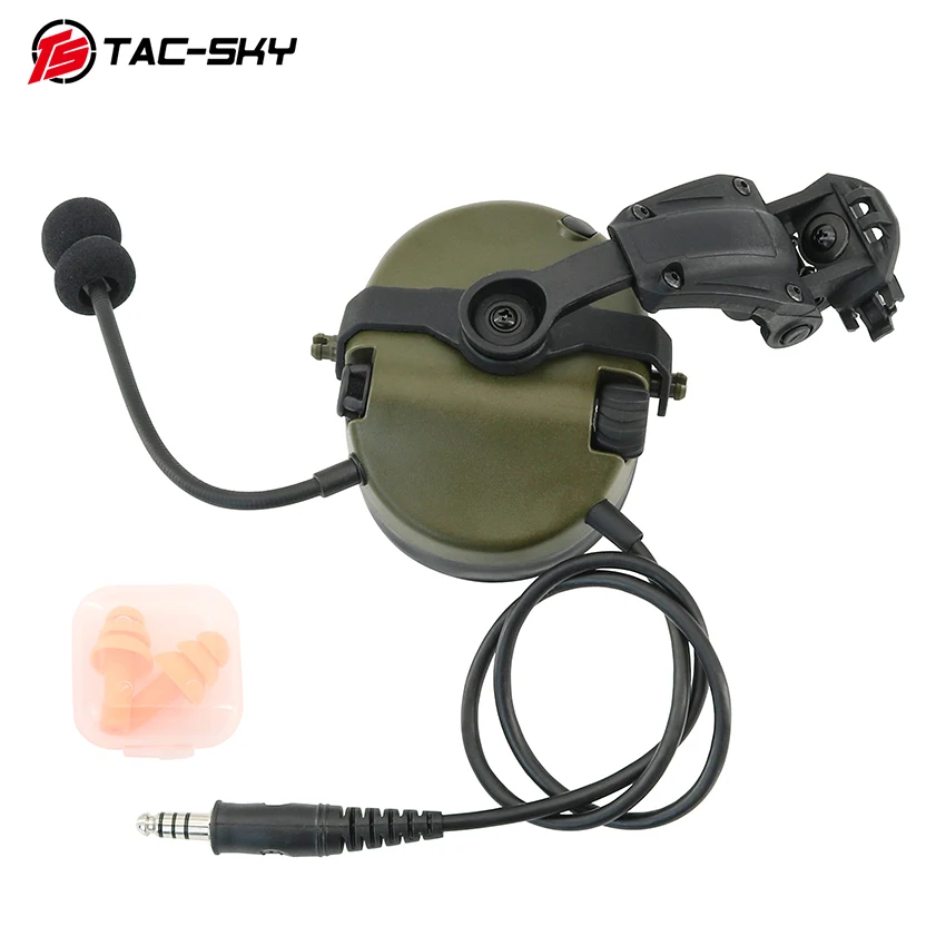 Auriculares tácticos de comunicación Unilateral (sin reducción de ruido) con adaptador de riel de arco táctico U94 Ptt para Radio Baofeng - imagen 3