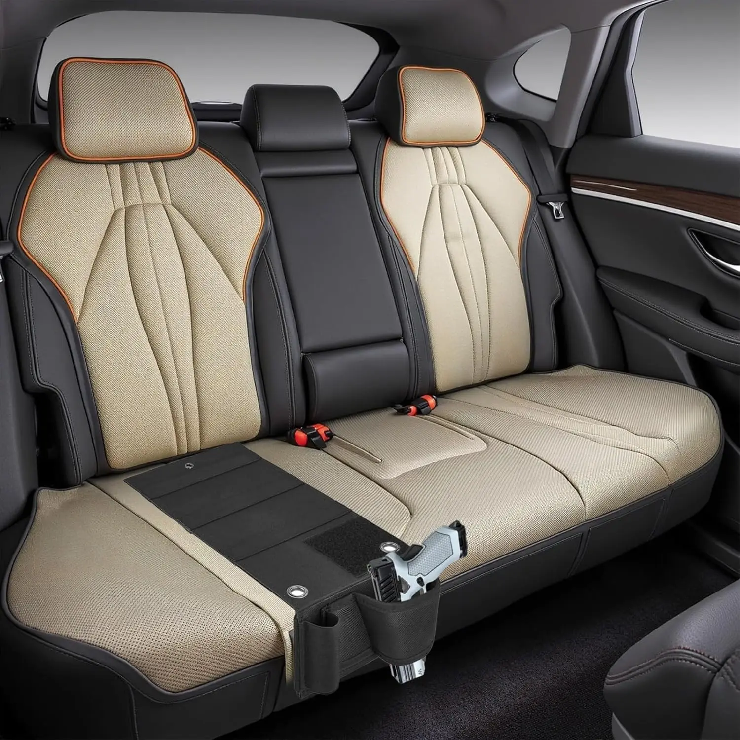 Funda para mesita de noche, asiento de coche, funda para pistola oculta para escritorio de coche, oficina, compatible con Glock 17 22 S & W, Etc., funda para pistola diferente - imagen 2