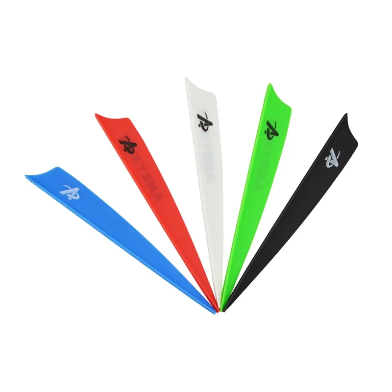 36 Uds 2/3/4 "flecha de tiro con arco Fletches escudo de plumas paletas de goma para arco tiro al aire libre práctica de caza flecha Fletching - imagen 2