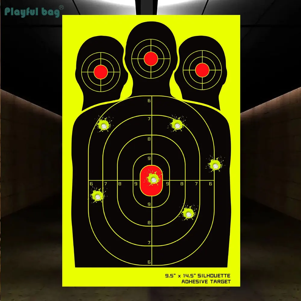 Pegatina de objetivo amarilla contra salpicaduras de 9,5x14,5 pulgadas, práctica de caza, adhesivo para salpicaduras, adiestramiento de tiro al aire libre, venta al por mayor AQB178 - imagen 2