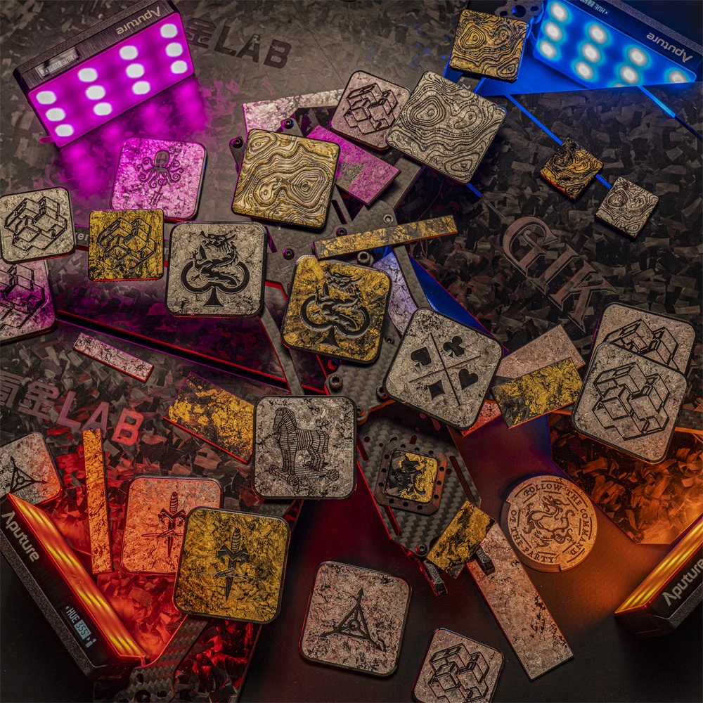 Parche de fibra de carbono de lámina de oro puro y plata, marca de espada de dragón, póker, pulpo, Luban, bloqueo, esquemas trojan, revestimiento TAD, brazalete táctico - imagen 2