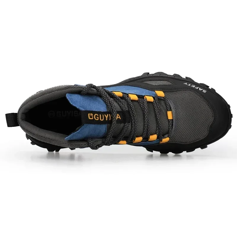 Botas de trabajo de seguridad de alta calidad para hombre, botas de seguridad indestructibles con punta de acero, zapatillas antideslizantes antigolpes para hombre, zapatos de trabajo cómodos - imagen 5