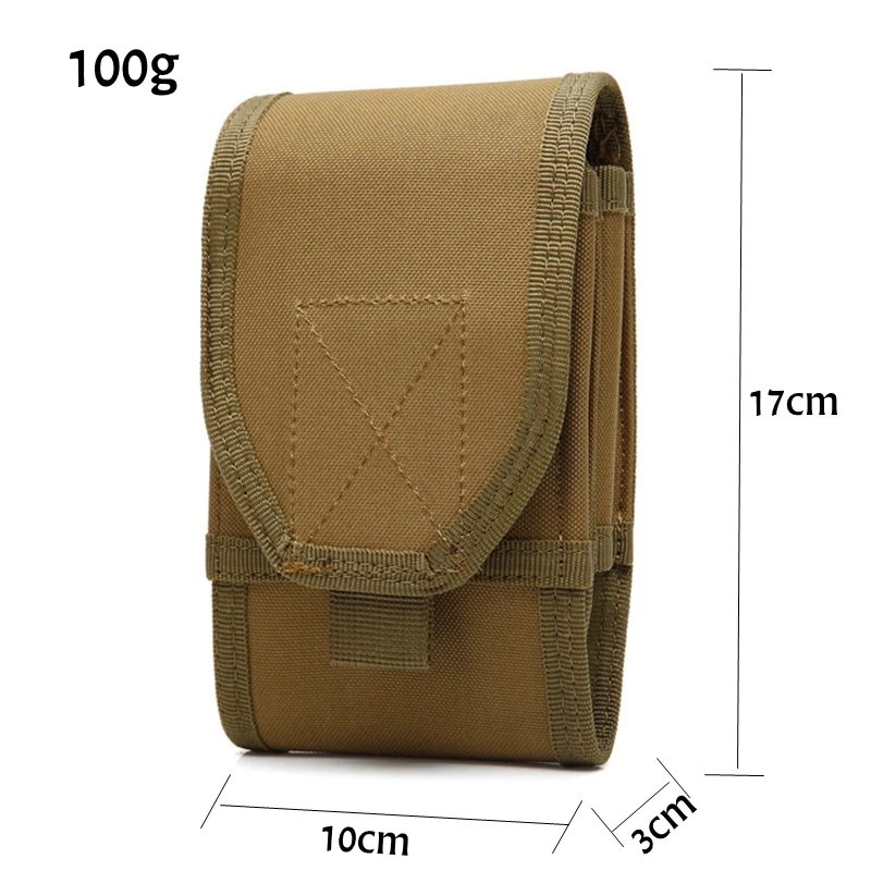 Bolsa para teléfono Molle doble de 6 pulgadas, funda táctica para teléfono, soporte Universal para teléfono móvil doble, bolsa EDC de utilidad con parche de bandera de EE. UU. - imagen 2