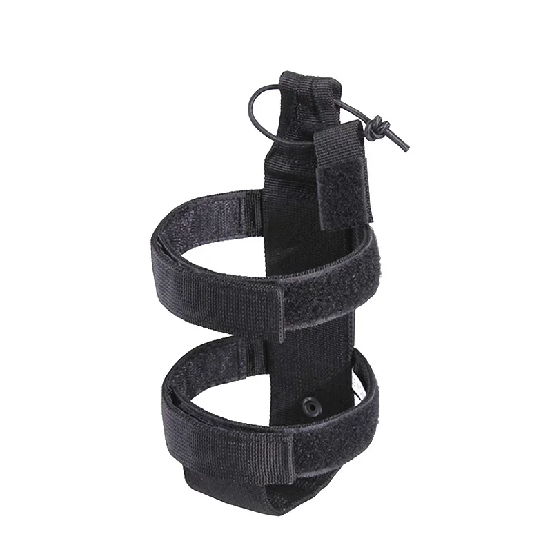 Bolsa portabotellas de agua para exteriores, bolsa de viaje para senderismo, soporte para botella de agua Molle, bolsa portabotellas portátil con correa