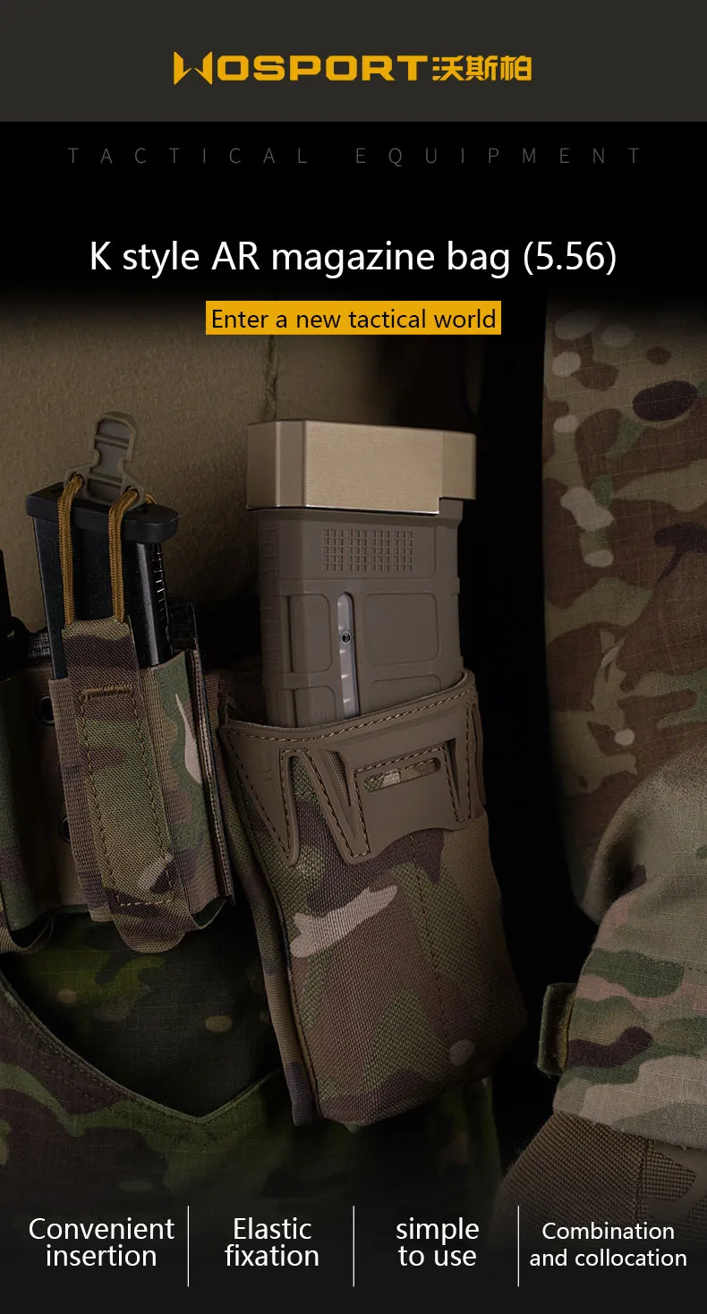 Bolsa de revistas tipo K AR (5,56), ampliamente adaptada y conveniente para insertar en juegos tácticos, accesorios chasse - imagen 2