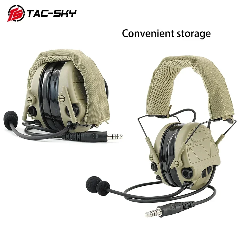 TS TAC-SKY Chip Digital táctico auriculares electrónicos con cancelación de ruido TAC301 caza al aire libre disparar Walkie Talkie PTT auriculares - imagen 3