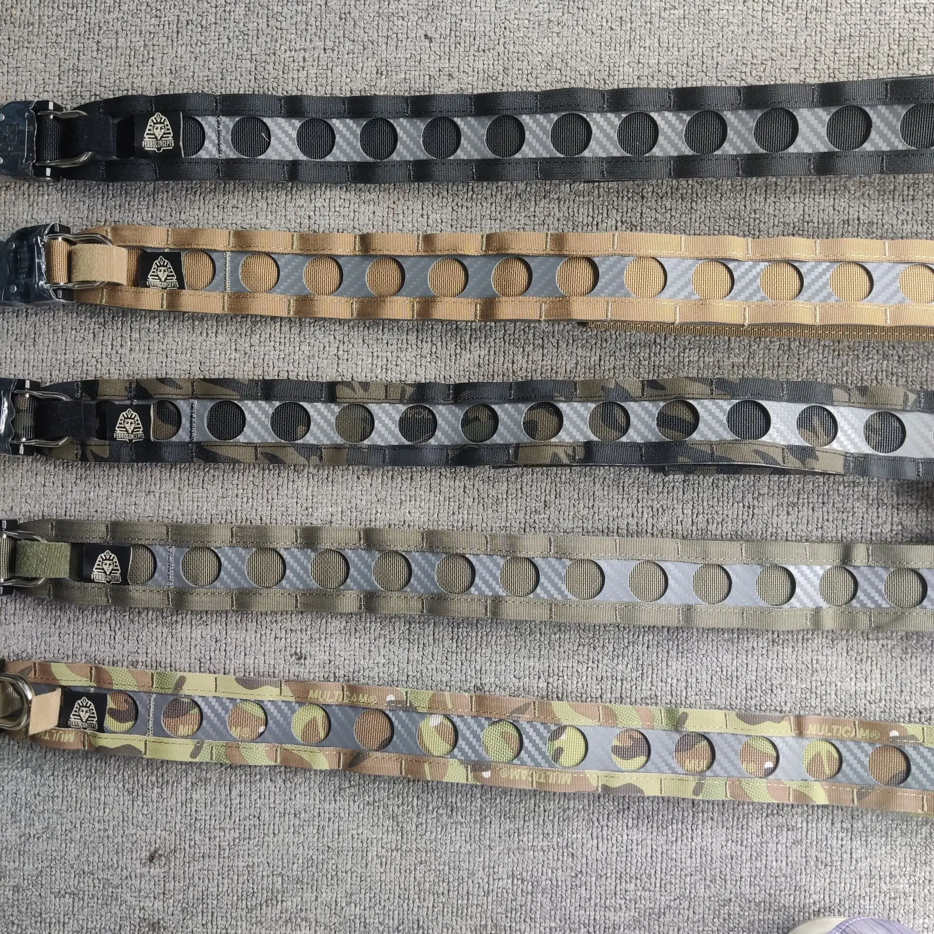 Pretina táctica estilo Ferro, ligera, de liberación rápida, interior y exterior, doble cinturón táctico para airsoft