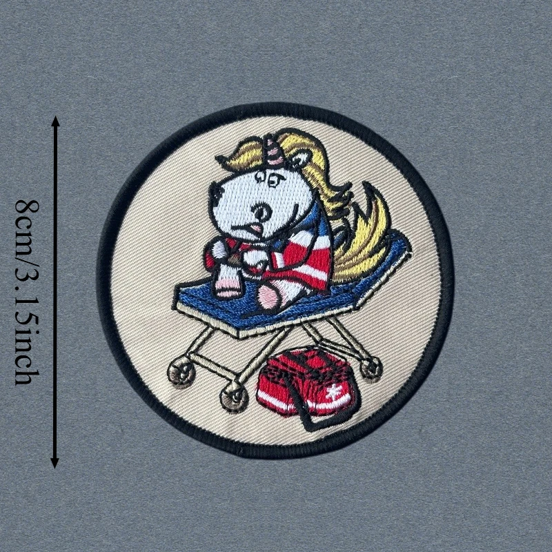 Lustiger Anime-Pony-Stickerei-Patch, taktische Weste, Klettverschluss, Moralabzeichen, Rucksack, dekorative Aufkleber, Armband-Patches für Kleidung - imagen 3