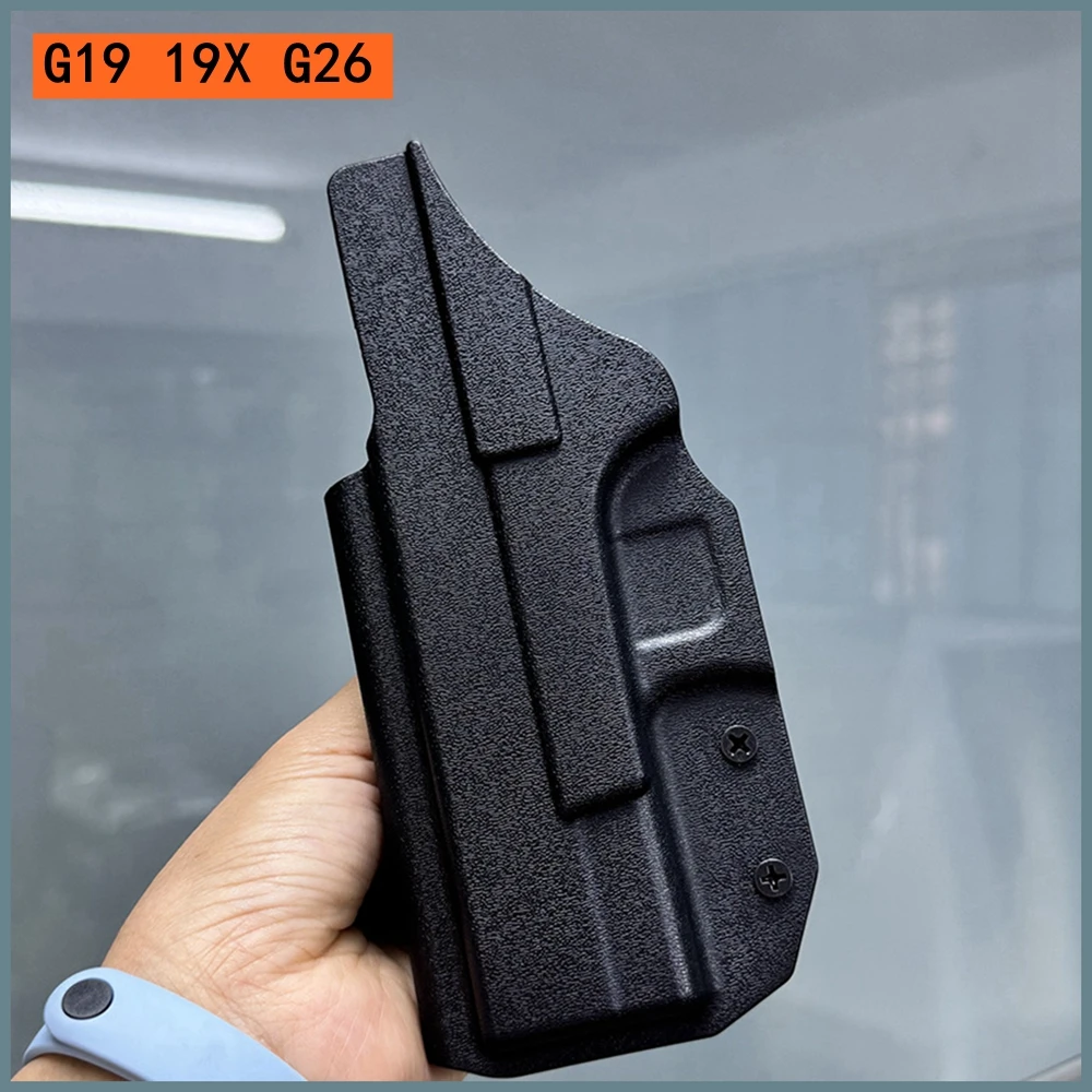 Funda para pistola G19 19X G26, funda táctica Kydex para mano derecha, funda para pistola de cintura G19, soporte para pistola