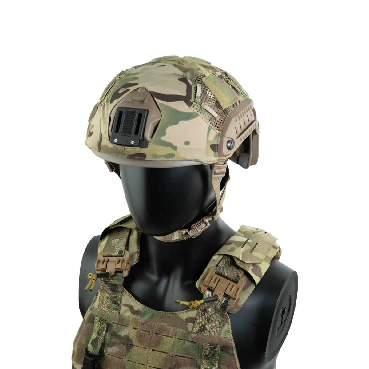 Casco táctico rápido, tela para casco de camuflaje, equipo para exteriores, cubierta para casco de tela elástica de camuflaje - imagen 5