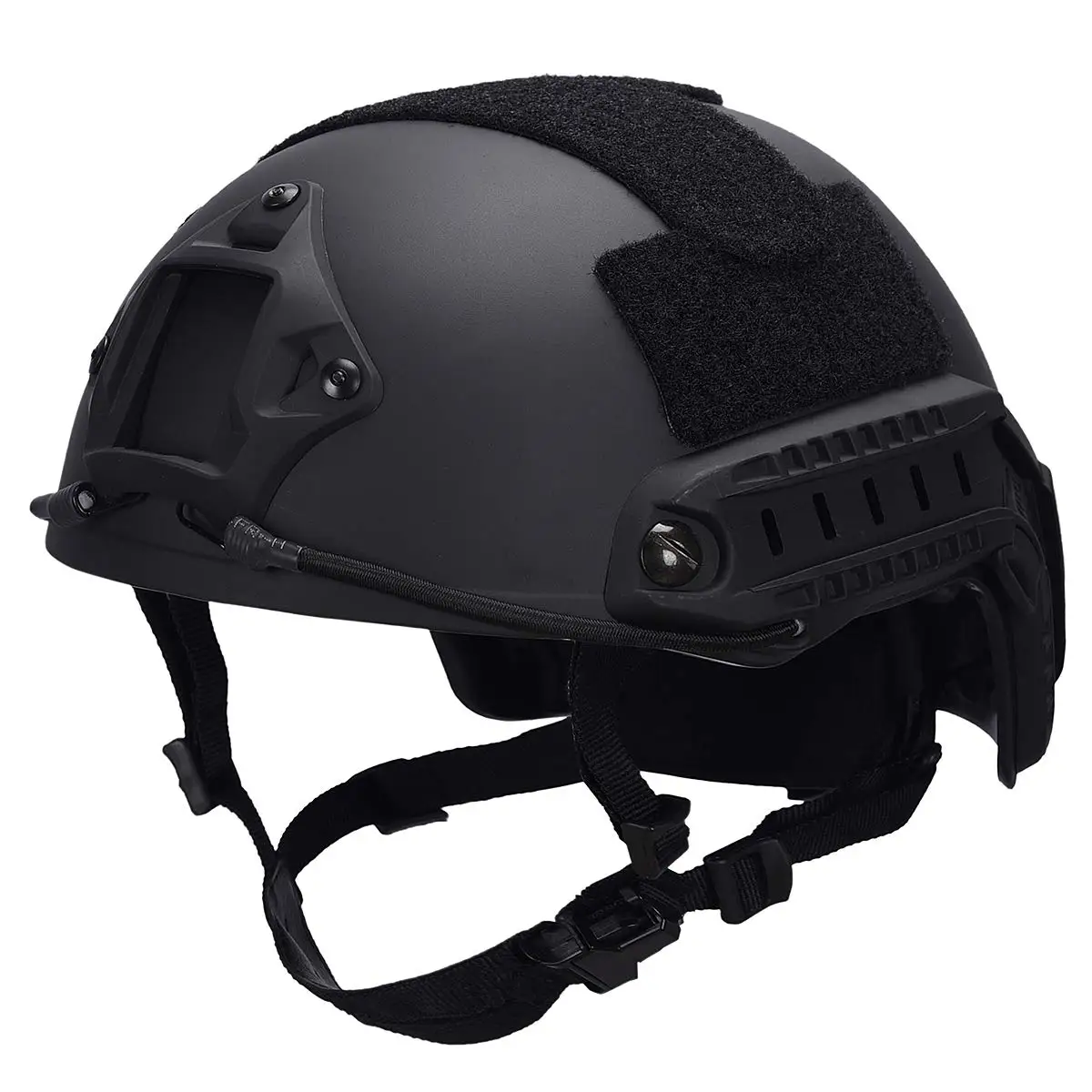BOOIU casco táctico de salto rápido MH Base para juego de caza al aire libre, casco ABS con rieles laterales, protector de Paintball Airsoft - imagen 2