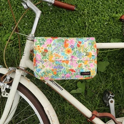 Tourbon Bolsa Retro Nylon Manillar Bicicleta, Tubo Superior Multicolor