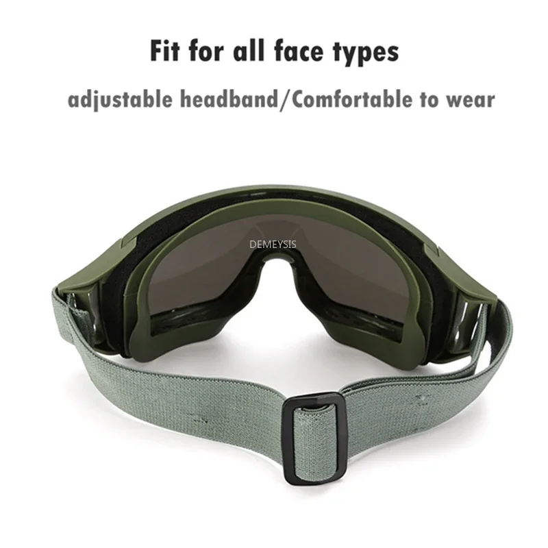 Gafas tácticas para exteriores con 3 lentes intercambiables, a prueba de viento, para Paintball, Airsoft, protección para juegos Cs - imagen 5