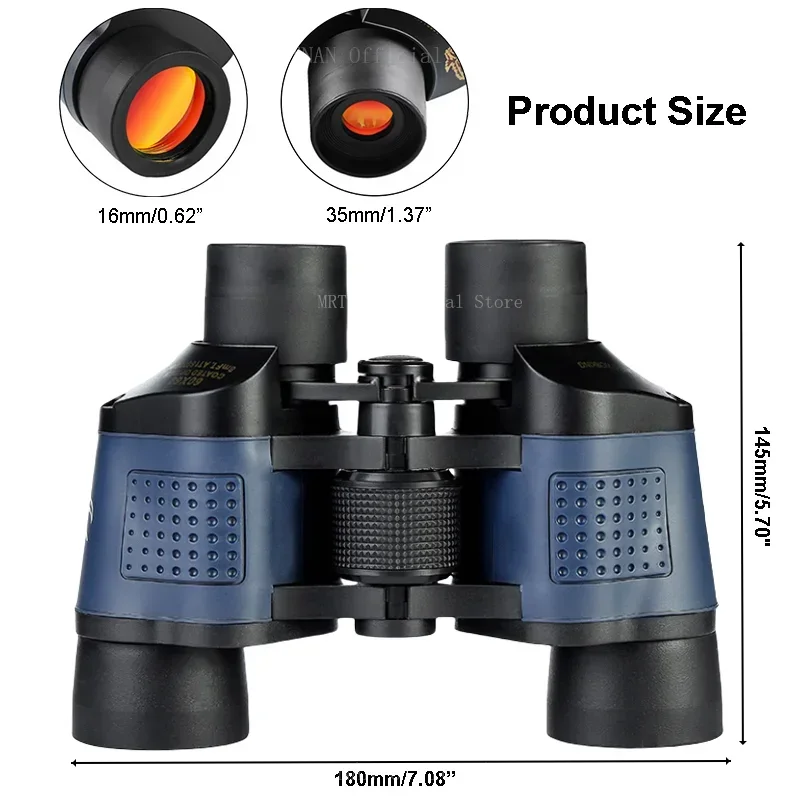 Prismáticos de largo alcance para caza y acampada, binoculares de gran potencia de 60x60, telescopio HD de 15000m para turismo - imagen 5