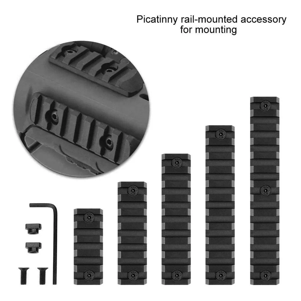 Rieles tácticos Picatinny de 5/7/9/11/13 ranuras de 21mm para sistema de riel Modular, Base de montaje para mira telescópica, accesorios para pistola de caza - imagen 3