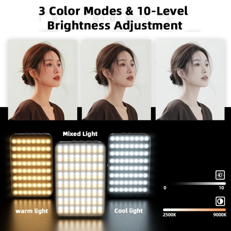 Telefooncameralamp met meerdere hoeken 1/4" Schroefbevestiging 180° Draaibaar Aanpasbaar licht voor het maken inhoud K1KF - imagen 4