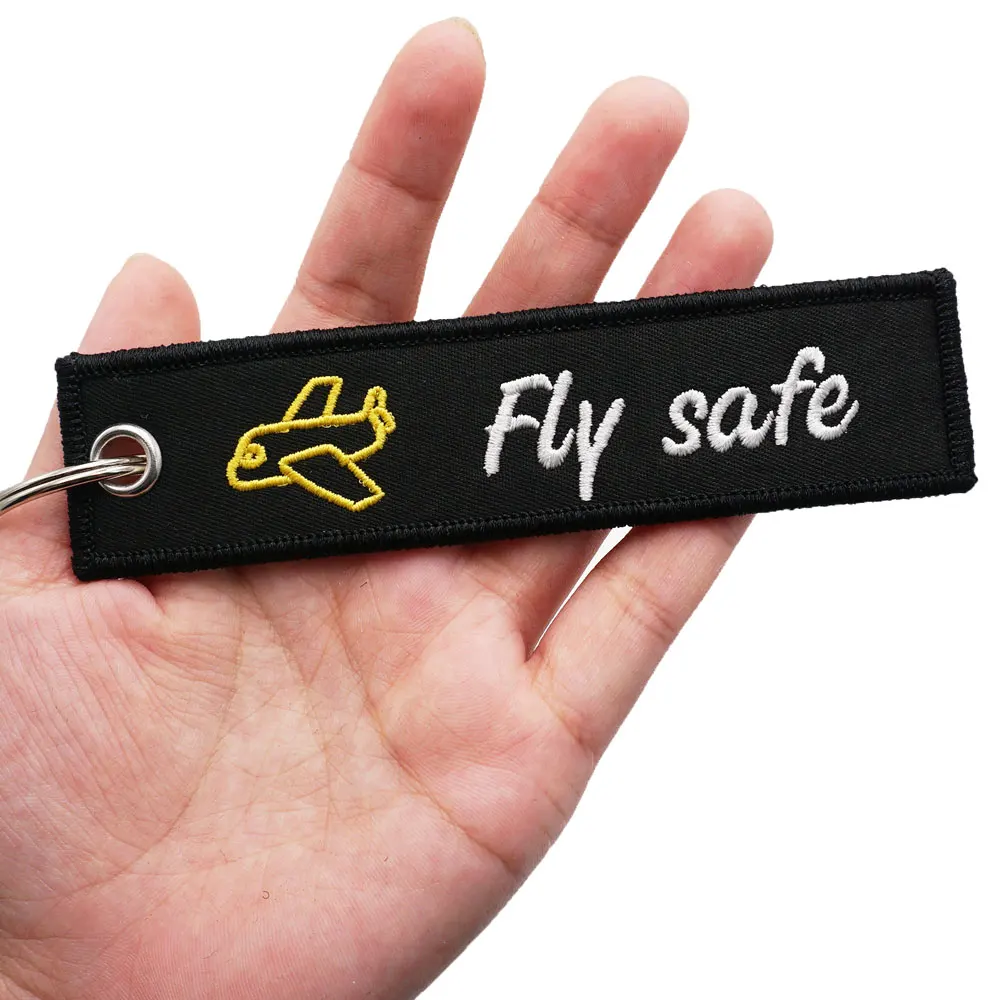 Llavero bordado Fly Safe con llavero para pilotos - imagen 3