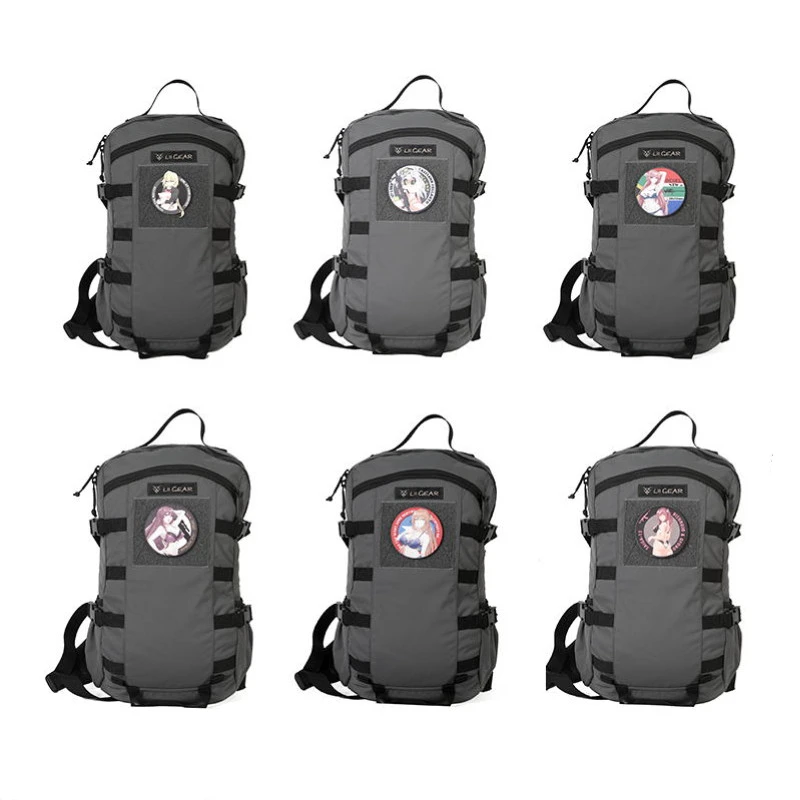 Parche Sexy de pelo largo para niñas, brazalete de brazos de pistola, elemento cuadrático, chaleco armado, pegatinas de mochila militar táctica - imagen 4